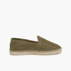 Espadrilles aus Zackenmuster in großen Größen 34-45 Khaki