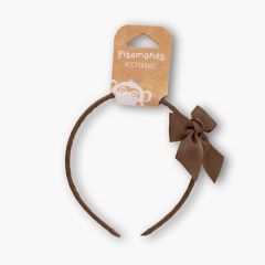 Feines Diadem mit Schleife Braun