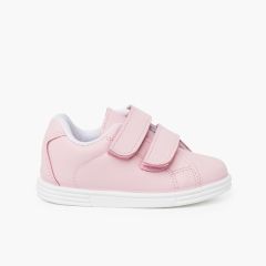 Waschbare Leder Sportschuhe für Babys und Kinder Rosa
