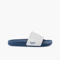 Strand-Sandalen für Jungen mit breiten Riemen Marineblau