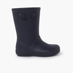 Gummistiefel mit Schnalle in Pastellfarben Marineblau
