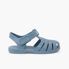Strandsandalen für Kinder mit Klettverschluss in pudrigen Farben Ozean