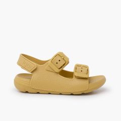 Sandalen mit Doppelriemen EVA-Sohle in Farben und Klettverschluss Dijon