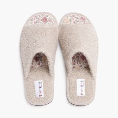 Casa Towel Flores Hausschuhe für Mädchen Beige