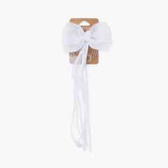 Kamme mit Organza-Schleife und Bändern Schneweiß