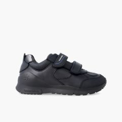 Schul-Sportschuh mit doppeltem Klettverschluss Marineblau