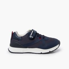 Sneakers mit elastischen Schnürsenkeln Marineblau