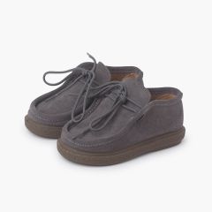 Blucherschuhe für erste Schritte Grau