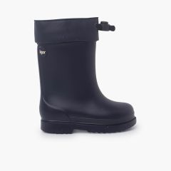 Wasserstiefel im Borreguito-Innenfutter mit verstellbarem Verschluss Marineblau