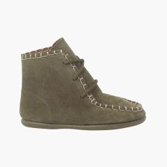 Mokassinstiefel aus Wildleder für Kinder Grün