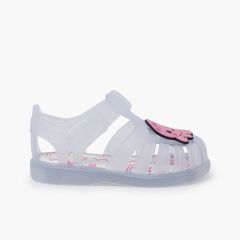 Krabben-Strandsandalen mit Klettverschluss Rosa