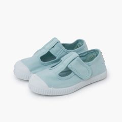Kinder-Sandalen mit Gummispitze Aquamarin