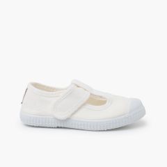 Kinder-Sandalen mit Gummispitze Weiß
