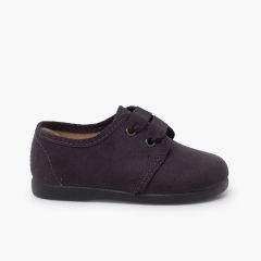 Blucher-Schuhe aus Serratex mit Schnürung und Faya-Stoff Grau