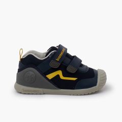 Sneakers mit Blitzmotiv Marineblau