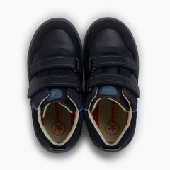 Stiefel mit doppeltem Klettverschluss Marineblau