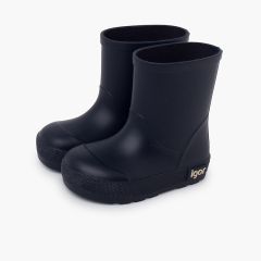 Regenstiefel für Kinder mit weicher Sohle und dünner Sohle Marineblau