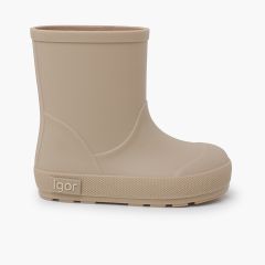Regenstiefel für Kinder mit weicher Sohle und dünner Sohle Beige
