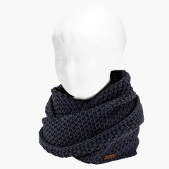 Strickkragen im Reisepunktemuster Marineblau