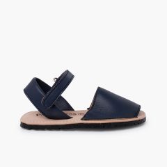 Weiche Avarcas-Sandalen für Kinder mit flexibler Sohle Marineblau