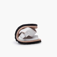 Weiche Avarcas-Sandalen für Kinder mit flexibler Sohle Weiß