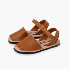Weiche Avarcas-Sandalen für Kinder mit flexibler Sohle Leder