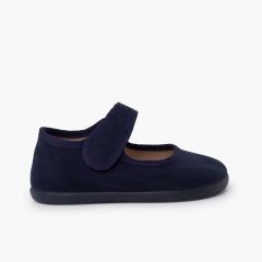 Barfuß-mary janes aus Serratex mit Klettverschluss Marineblau