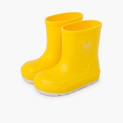 Barfuß-Regenstiefel im Yogi-Nautik-Stil Gelb