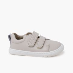 Barefoot-Sneakers in Farben mit doppeltem Klettverschluss Roh