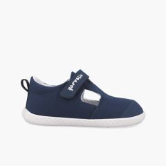 Riemchenschuhe Barefoot Garvalin Klettverschluss Marineblau