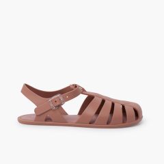 Barefoot-Strandsandalen Kinder und Damen Rosa