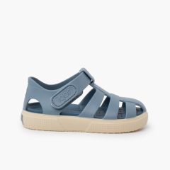 Strandsandalen sportlicher Sohle Ozean