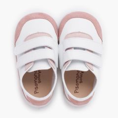 Kombinierte Barfuß-Sneaker Weiß und Rosa