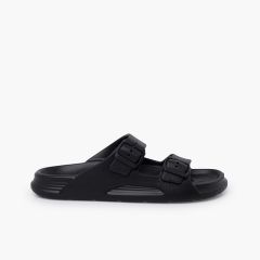 EVA-Gummi-Badesandalen großen Größen Schwarz