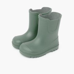 Barfuß-Gummistiefel wide Chelsea-Stil Grün