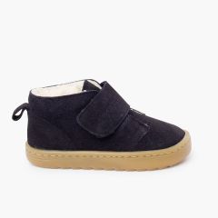 Blanditos Stiefeletten Wildleder Lammfellfutter Marineblau