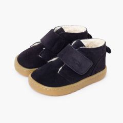 Blanditos Stiefeletten Wildleder Lammfellfutter Marineblau