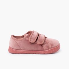 Barfuß-Sneaker Samt doppeltem Klettverschluss Make-up