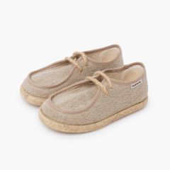 Jungen Segelschuhe Wallaby Jute Natürlich