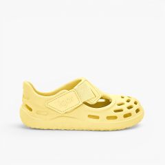 Strandsandalen Clog-Stil barefoot Tijuca extra leicht Vanille