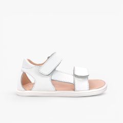Barefoot-Sandalen erste Schritte seitlichem Riemen Weiß