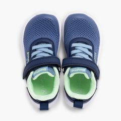 Blanditos Barfuß-Mesh-Sneaker Klettverschluss Navy Blau