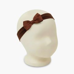 Elastisches Turban-Haarband Schleife Braun