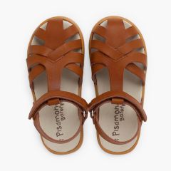Geschlossene Barfußsandalen aus Nappaleder Leder