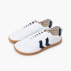 Barfuß Sneaker Schnürung große Größen Marineblau