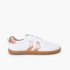 Barfuß Sneaker Schnürung große Größen Bronze