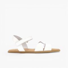 Barefoot-Sandalen Mädchen geflochtenem Vorderblatt Weiß