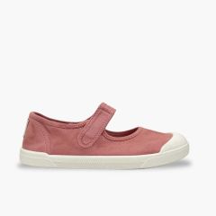 Barfuß-Spangenschuhe gewaschenem Canvas Mädchen Rosa