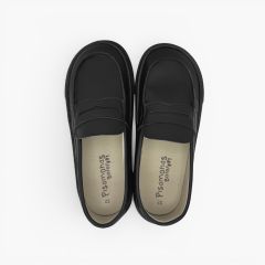 Barefoot-Schulmokassins Kinder Schwarz