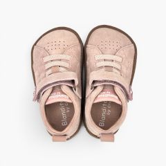 Blanditos Sneaker Veloursleder kombinierter Schliessung ersten Schritte Rosa